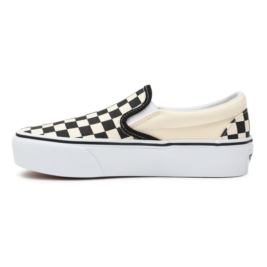 Vans Checkerboard Classic Slip-On Platform Negras | VN004X1TZ65