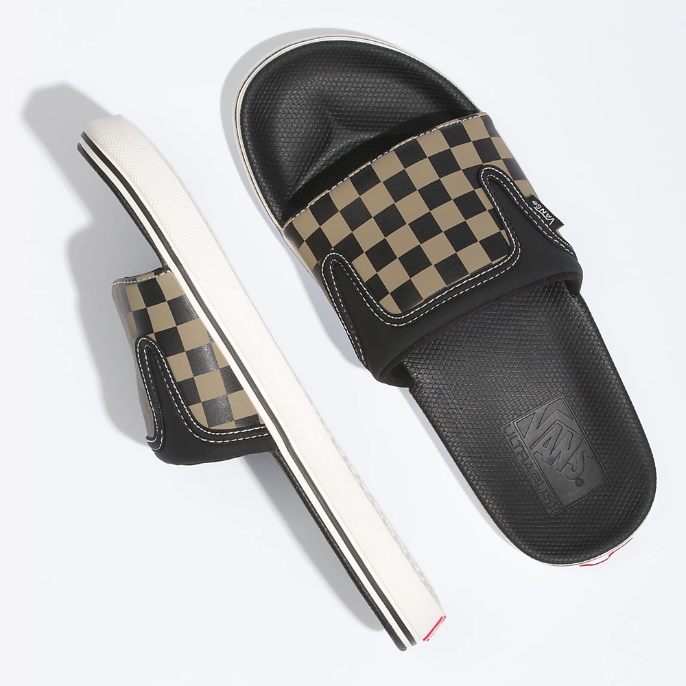 Vans Checkerboard Ultracush Slide-On Negras | VN985D2ZZ55