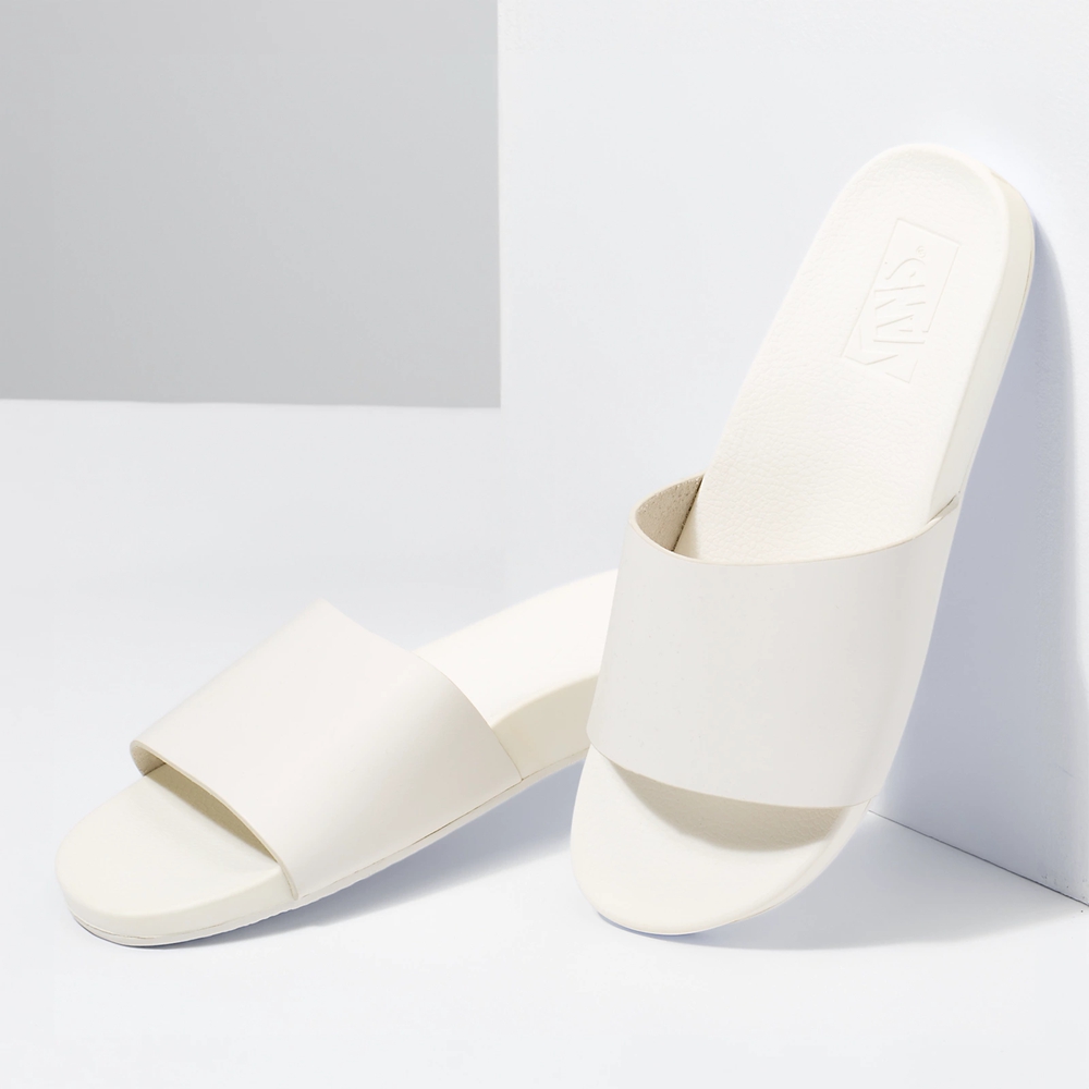 Vans Cuero Decon Slide Blancas | VN853W3IC18