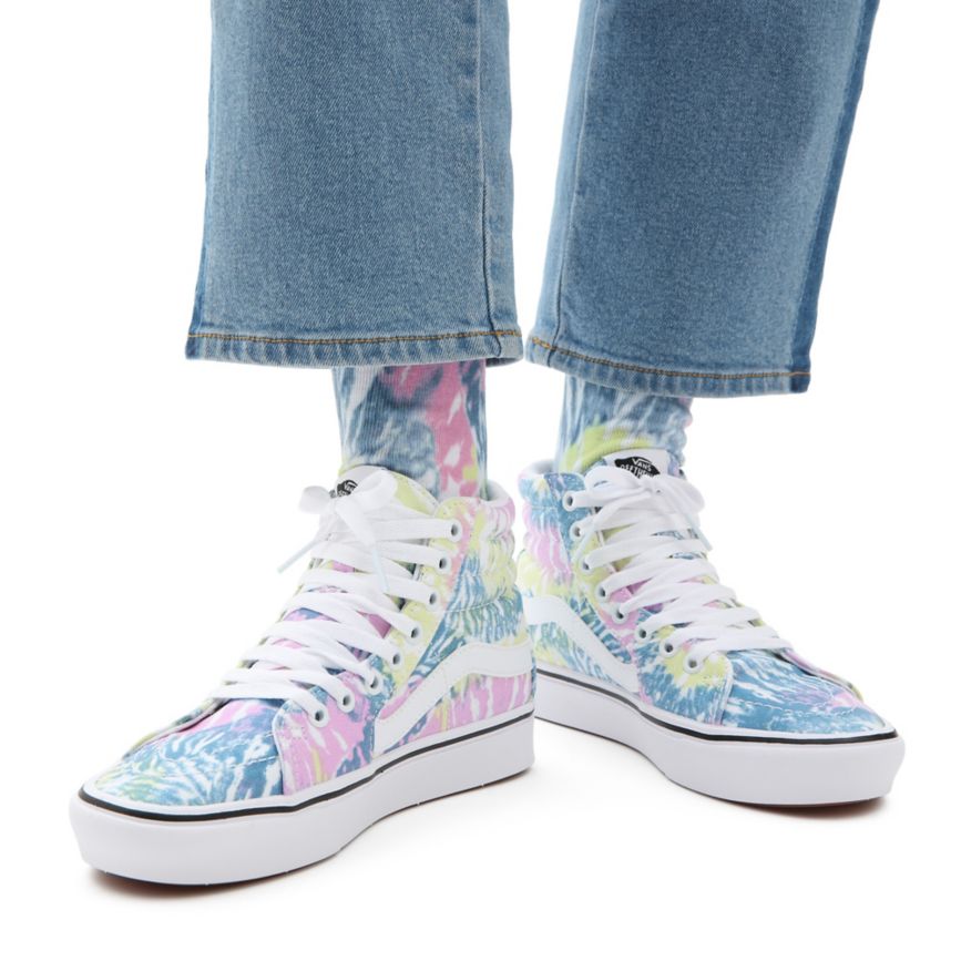 Vans Tie-Dye ComfyCush SK8-Hi Multicolor | VN028R4CL18